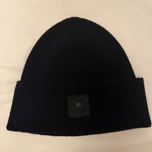 Moose Knuckles Black Knit Beanie
